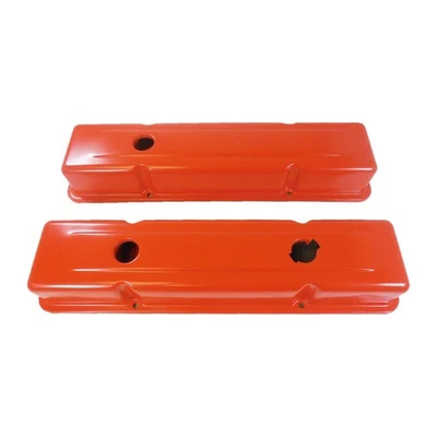 Racing Power Company RPC R9518ORG 58-86 SBC 283-400 Orange Steel Valve Covers Foto 1 de 3