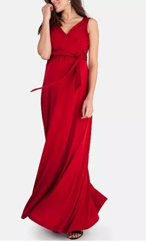 Nuevo vestido de enfermería envolvente de jersey Seraphine Luxe para mujer talla 14 rojo Malia Foto 1 de 4