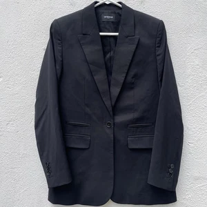 The Kooples Blazer Jacke Luxus feine Wolle Damen kleine 36 schmal schwarz spitzes Revers - Bild 1 von 13