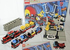Lego 4565 Freight and Crane Train Train 9v Complete Instruction Box