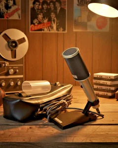 Micrófono Sony F-99S vintage 🎙️ - En caja con soporte, hecho en Japón 🎙️ - Imagen 1 de 13