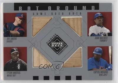 2002 Diamond Connection Bat Around Jim Thome Juan Gonzalez Frank Thomas HOF - Image 1 of 2