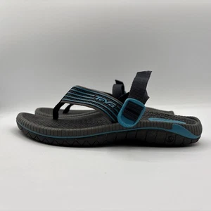 Teva Bomber Flip Flops Mens Size 5 Black/Blue Slip On Thong Slides Sandals Beach - Picture 1 of 16