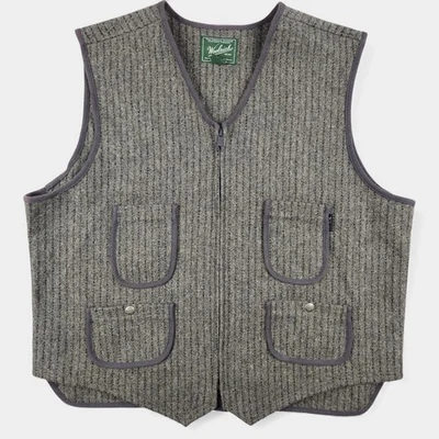 Woolrich Vest Mens XL Gray Heather Wool Blend Zip Front Utility Pockets Outdoor - Image 1 of 4