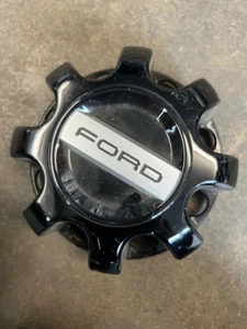 Ford F250 350 center cap LC3C-1A096-GC B (B9890) GLOSS BLACK CLIP SCRATCHES - Picture 1 of 5