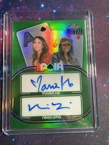 MARIA HO NIKKI LIMO 2025 LEAF METAL POKER TOP PAIR #D 1/5 AUTOGRAPH DUAL AUTO - Picture 1 of 2