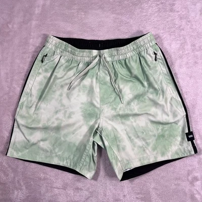 Pantalones Cortos Vans Para Hombre Pequeños Verdes Tie Dye Activos Cintura Elástica Bolsillos con Cremallera Foto 1 de 4