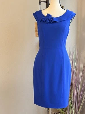 Calvin Klein Royal Blue Sleeveless Lined Sheath Dress Size 6 NWT - Image 1 of 4