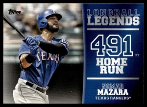 2018 Topps Longball Legends Blue Nomar Mazara Texas Rangers #LL-31 - Picture 1 of 2