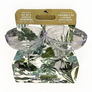TOMMY BAHAMA Margirtia  Acrylic Glasses 13.5oz Each Set Of 4 New - Picture 1 of 2