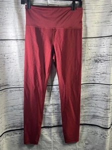 Athleta Elation Shine Tight Leggings - Lustre Finish - Size M - Red - Picture 1 of 9