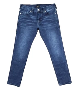 True Religion Jeans Herren 34 x 32 Blau Relaxed Denim Grün Kontrastnähte - Bild 1 von 16