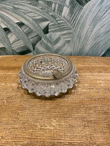 Posacenere Vintage Cristallo e Argento Posa Cenere - Foto 1 di 4