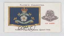 1924 Player's Drum Banners & Cap Badges Tobacco Yorkshire Dragoons Yeomanry 0a1