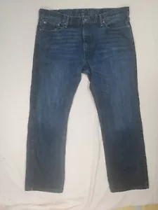 Levis Men's 514 Dark Blue Denim Jeans W40 L32 - Picture 1 of 6