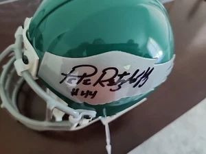 MINICASCO FIRMADO POR PETE RETZLAFF #44 PHILADELPHIA EAGLES + CERTIFICADO DE AUTENTICIDAD - Imagen 1 de 3
