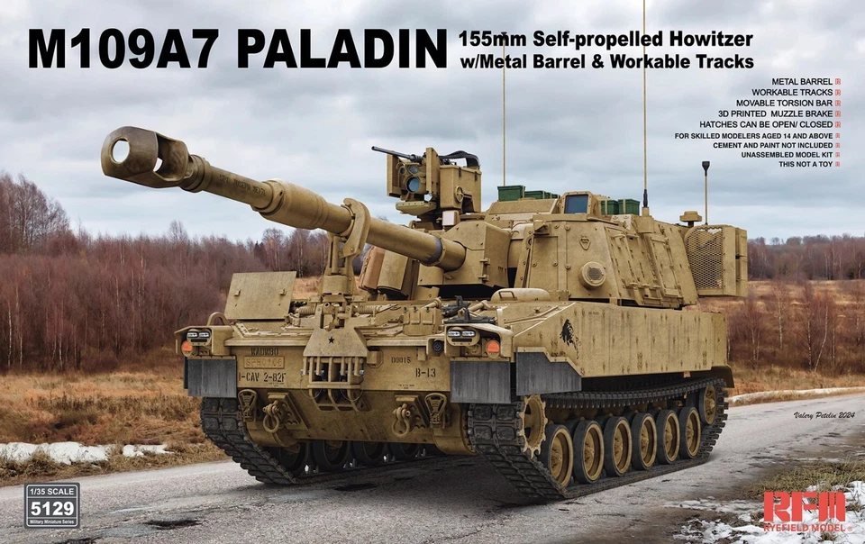 Ryefield-Model 1/35 RM5129 M109A7 Paladin 155mm Self-propelled Howitzer - Image 1 of 1