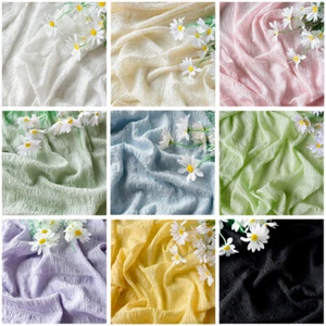 Breathable Chiffon pleated yarn Fabric for Dresses Blouses Fabric Sewing - Picture 1 of 21
