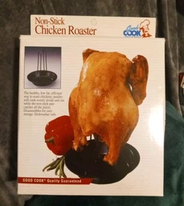 Non Stick Good Cook Chicken Roaster Stand with Gravy Drippings Tray  - Picture 1 of 4