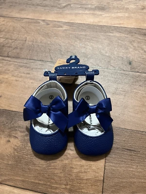 Zapatos de bebé Lucky Brand azul marino talla 2 3-6 meses NUEVO Foto 1 de 4