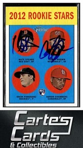 Nate Spears Corey Brown 2012 Topps Heritage #321 TTM/IP Auto Signed by 2