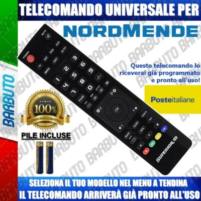 SUPERIOR TELECOMANDO UNIVERSALE NORDMENDE CLICCA IL TUO MODELLO LO RICEVERAI GIA PRONTO