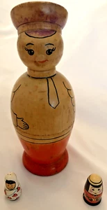 WOODEN RUSSIAN NESTING DOLLS 3 MISC. ODD PIECES FOR REPLACEMENTS, ETC. - Picture 1 of 1