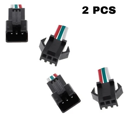 KANDY 3 Pin Connectors JST SM for LED Strip Female Male 15cm 22awg Wire Black 2 PCS