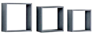 Wandregal Triple Cube, grau, Set in 3 Größen - Bild 1 von 1