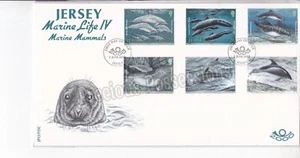 Unaddressed Jersey FDC First Day Cover 2000 Marine Life IV Mammals Set - Picture 1 of 1