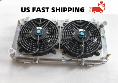 Radiador de aluminio Fit Toyota MR 2 Mark I AW11 1.6 16V 1984-1990 + cubierta del ventilador + ventiladores Foto 1 de 4