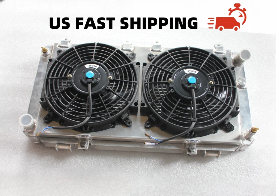 Radiador de aluminio Fit Toyota MR 2 Mark I AW11 1.6 16V 1984-1990 + cubierta del ventilador + ventiladores Foto 1 de 4