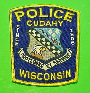 CUDAHY WISCONSIN WI SINCE 1906 POLICE PATCH 4 7/8" FREE SHIPPING!!! - Picture 1 of 1