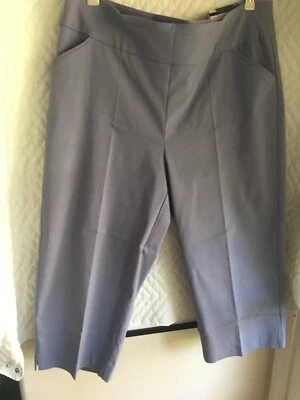 Worthington Mujer NUEVO CON ETIQUETAS 1X Pantalón Corto Elástico Gris Morado Foto 1 de 4