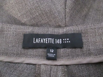 PANTALONES LAFAYETTE 148 NUEVA YORK 🌸 TALLA 12==MARRÓN CLARO/MEZCLA LANA LIGERA Foto 1 de 4