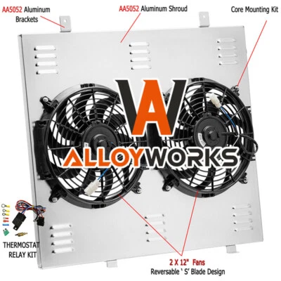 Aluminum Shroud+Fan for 2005-2018 2016 Nissan Frontier Xterra Pathfinder 4.0L US - Image 1 of 4