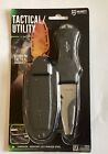 New Mcnett Saturna Blunt End Dive, Tactical Knife Black With Sheath
