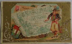 Rare CHROMO Cinderella Shoes Charles Jung Illustration Circa 1900 - Picture 1 of 2