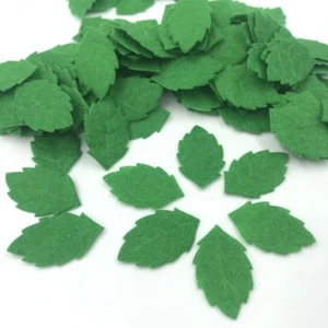 200pcs Green Leaves-shape Felt Card making decoration Sewing DIY crafts 30mm - Picture 1 of 3
