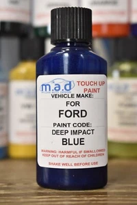 Ford Deep Impact Blue New Touch Up Kit Bottle Brush Repair Paint Chip Scratch UK - Picture 1 of 13