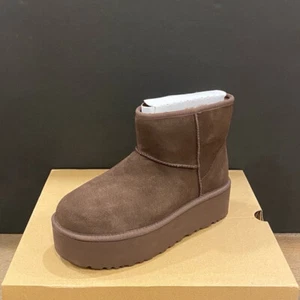 UGG Women's Classic Mini Platform Burnt Cedar Ankle Boots Bootie Shoes 9 10 NEW - Picture 1 of 4