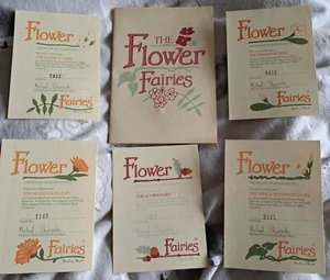 Danbury Mint Flower Fairies Certificates Of Authenticity set of 5 & Guide book - Picture 1 of 12