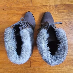 Aquatalia by Marvin K Grandly Wildleder/Pelz Damenstiefel Gr.10 braun Made in Italy - Bild 1 von 14