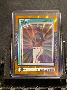 Charlee Soto 2024 Donruss Rated Prospect Orange Laser #3/299 - Twins - Bild 1 von 2