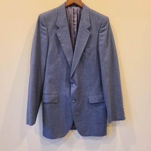 SAINT LAURENT (YSL) Giacca blazer Yves Saint Laurent uomo 100% lana cappotto sportivo blu doppio ventilato