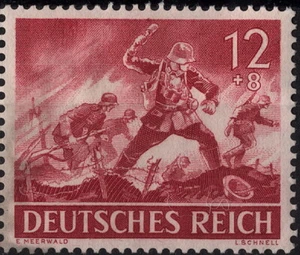 SALE: Stamp Germany Mi 836 Sc 223 1943 WW2 3rd Reich Wehrmacht Infantry Army MNG - Picture 1 of 1