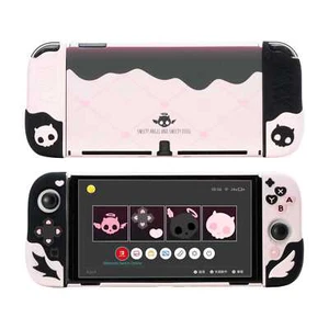 GeekShare Case for Nintendo Switch/OLED HardShell Silicone Joycon Cover Skull - Picture 1 of 19