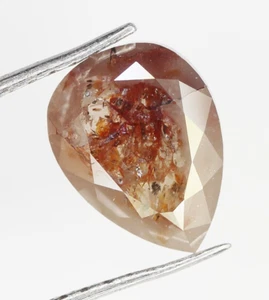 1.88 Ct Natural Brown Color Rustic Diamond Pear Shape Loose Diamond for Ring - Picture 1 of 12