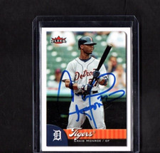 2007 FLEER VINTAGE CARD SIGNED IP AUTO CRAIG MONROE DETROIT TIGERS GREAT