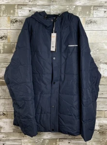 Abrigo de invierno azul Pioneer Camp para hombre con capucha cremallera completa chaqueta acolchada talla XXL - Imagen 1 de 4
